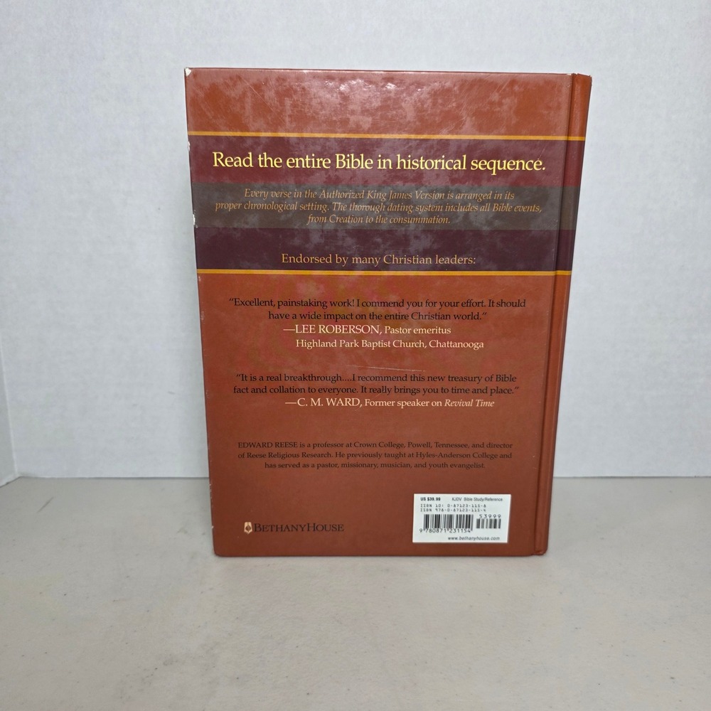 The Reese Chronological Bible KJV Hardcover Edward Reese Bethany House 1977 - Picture 3 of 8